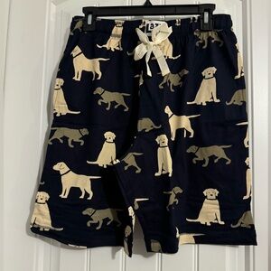 Cool Lazy One men's size S navy blue Labrador dog sleep pajama shorts new